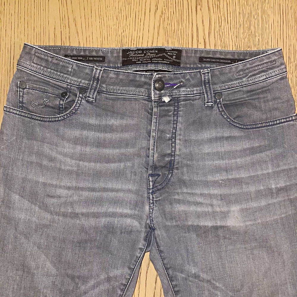 Jacob Cohen 688 Comfort Jeans Grey Japanese Fabric Luxury Denim Size 35
